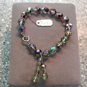 Iridescent Crystal Beaded Bracelet